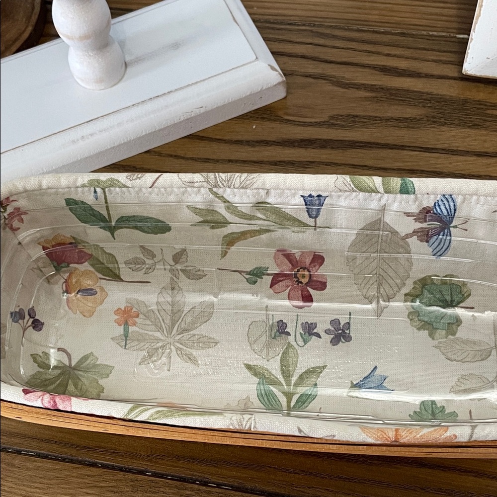 Longaberger Heartland Collection Hand woven muffin basket with fabric liner and - Picture 3 of 11